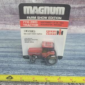 Vtg 1989 Ertl Magnum International Harvester 7110 2wd die-cast tractor red/black
